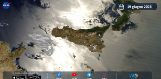 Meteo Sicilia: immagine satellitare Nasa di venerdì 19 giugno 2026