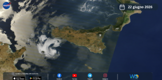 Meteo Sicilia: immagine satellitare Nasa di lunedì 22 giugno 2026