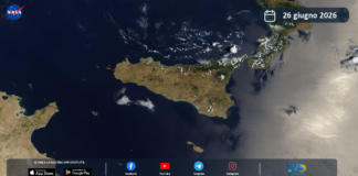 Meteo Sicilia: immagine satellitare Nasa di venerdì 26 giugno 2026