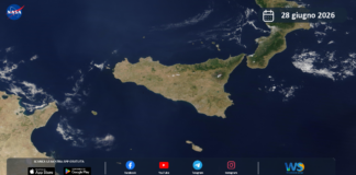 Meteo Sicilia: immagine satellitare Nasa di domenica 28 giugno 2026