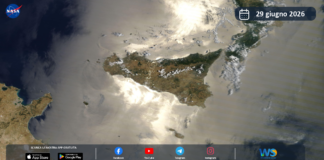 Meteo Sicilia: immagine satellitare Nasa di lunedì 29 giugno 2026