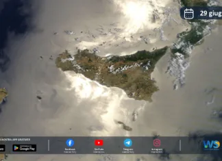 Meteo Sicilia: immagine satellitare Nasa di lunedì 29 giugno 2026