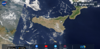 Meteo Sicilia: immagine satellitare Nasa di martedì 30 giugno 2026