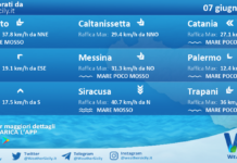 Meteo Sicilia: previsioni meteo mare e vento per domani, domenica 07 giugno 2026