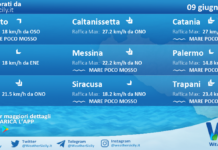 Meteo Sicilia: previsioni meteo mare e vento per domani, martedì 09 giugno 2026