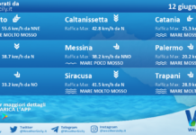 Meteo Sicilia: previsioni meteo mare e vento per domani, venerdì 12 giugno 2026