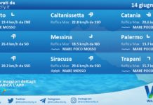 Meteo Sicilia: previsioni meteo mare e vento per domani, domenica 14 giugno 2026