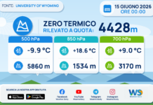 Meteo Sicilia: Radiosondaggio Trapani Birgi di lunedì 15 giugno 2026 ore 00:00