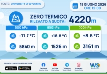 Meteo Sicilia: Radiosondaggio Trapani Birgi di lunedì 15 giugno 2026 ore 12:00