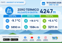Meteo Sicilia: Radiosondaggio Trapani Birgi di giovedì 18 giugno 2026 ore 12:00