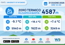 Meteo Sicilia: Radiosondaggio Trapani Birgi di domenica 21 giugno 2026 ore 12:00
