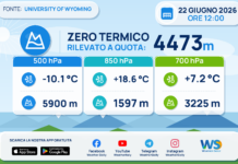 Meteo Sicilia: Radiosondaggio Trapani Birgi di lunedì 22 giugno 2026 ore 12:00