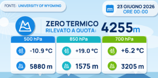 Meteo Sicilia: Radiosondaggio Trapani Birgi di martedì 23 giugno 2026 ore 00:00