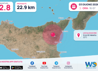 Scossa di terremoto magnitudo 2.8 nei pressi di Maletto (CT)