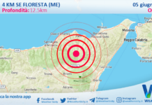 Scossa di terremoto magnitudo 2.5 nei pressi di Floresta (ME)