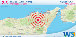 Scossa di terremoto magnitudo 2.5 nei pressi di Floresta (ME)