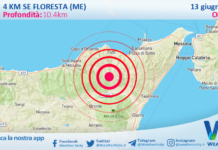 Scossa di terremoto magnitudo 2.7 nei pressi di Floresta (ME)