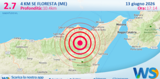 Scossa di terremoto magnitudo 2.7 nei pressi di Floresta (ME)