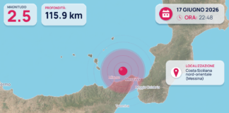 Scossa di terremoto magnitudo 2.5 nei pressi di Costa Siciliana nord-orientale (Messina)