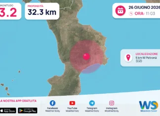Scossa di terremoto magnitudo 3.2 nei pressi di Petronà (CZ)