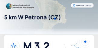Scossa di terremoto magnitudo 3.2 nei pressi di Petronà (CZ)