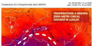 Sicilia, picco dell’ondata di calore da metà settimana: caldo intenso e nell’entroterra temperature più diffusamente oltre 40°C