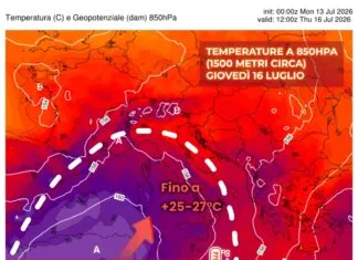Sicilia, picco dell’ondata di calore da metà settimana: caldo intenso e nell’entroterra temperature diffusamente oltre 40°C