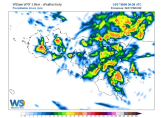 Meteo Sicilia, venerdì temperature in calo e temporali anche forti