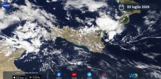 Meteo Sicilia: immagine satellitare Nasa di venerdì 03 luglio 2026