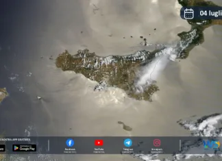Meteo Sicilia: immagine satellitare Nasa di sabato 04 luglio 2026