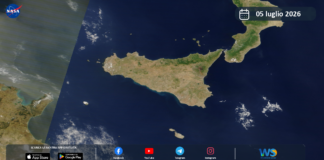 Meteo Sicilia: immagine satellitare Nasa di domenica 05 luglio 2026
