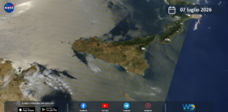Meteo Sicilia: immagine satellitare Nasa di martedì 07 luglio 2026