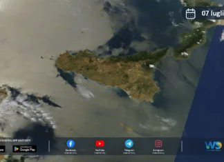 Meteo Sicilia: immagine satellitare Nasa di martedì 07 luglio 2026
