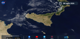 Meteo Sicilia: immagine satellitare Nasa di mercoledì 08 luglio 2026
