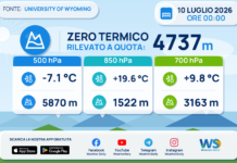 Meteo Sicilia: Radiosondaggio Trapani Birgi di venerdì 10 luglio 2026 ore 00:00