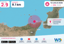 Scossa di terremoto magnitudo 2.9 nei pressi di Costa Siciliana nord-orientale (Messina)