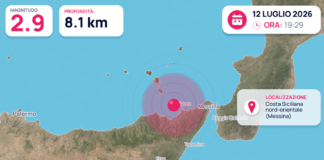 Scossa di terremoto magnitudo 2.9 nei pressi di Costa Siciliana nord-orientale (Messina)