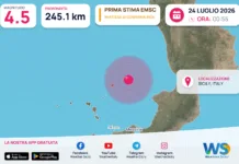Preanalisi EMSC: terremoto M4.5 – SICILY, ITALY