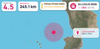 Preanalisi EMSC: terremoto M4.5 – SICILY, ITALY