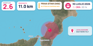 Preanalisi EMSC: terremoto M2.6 – SOUTHERN ITALY