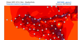 Meteo Sicilia: domenica e lunedì Scirocco e fino a 40°C sulla zona tirrenica