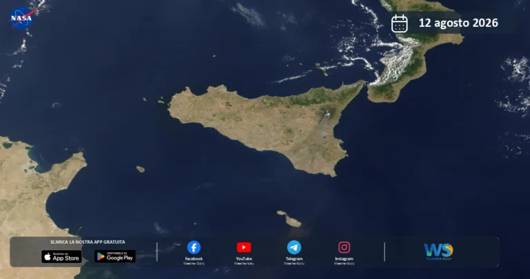 Immagine satellitare NASA – 12 agosto 2026