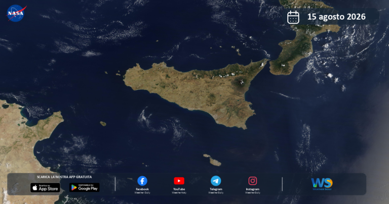 Immagine satellitare NASA – 15 agosto 2026