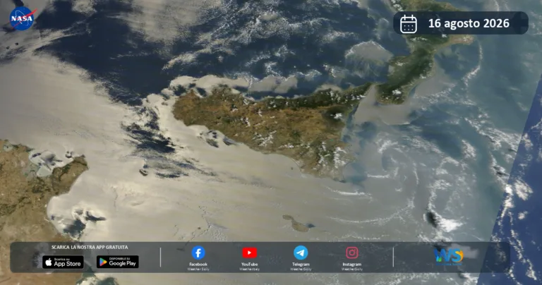 Immagine satellitare NASA – 16 agosto 2026
