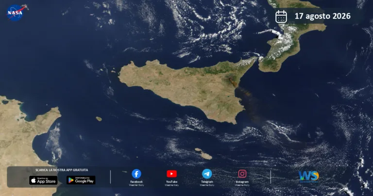 Immagine satellitare NASA – 17 agosto 2026