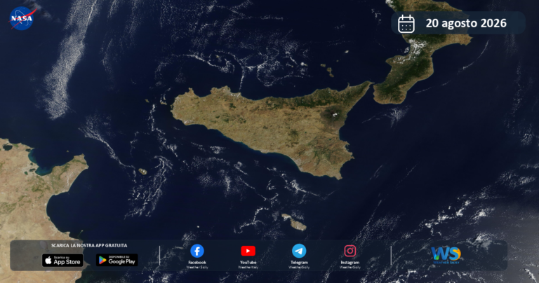 Immagine satellitare NASA – 20 agosto 2026