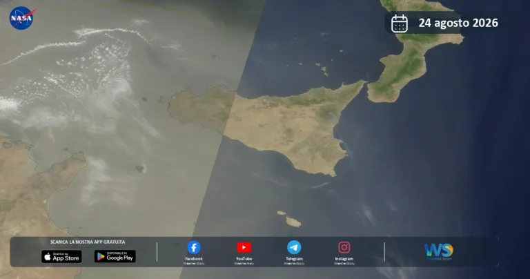Immagine satellitare NASA – 24 agosto 2026