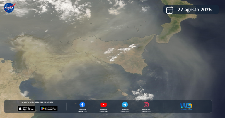 Immagine satellitare NASA – 27 agosto 2026