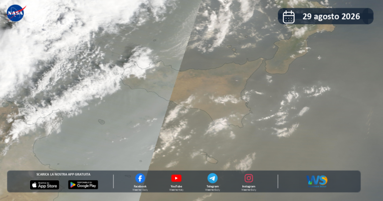 Immagine satellitare NASA – 29 agosto 2026