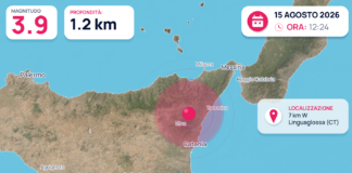 Scossa di terremoto magnitudo 3.9 nei pressi di Linguaglossa (CT)
